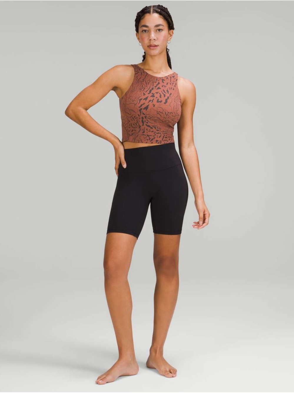 76. Lululemon NWT High neck align size 6 jacquard print